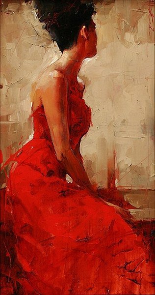 Lady in red