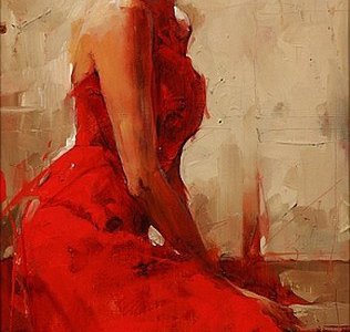 Lady in red
